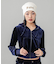VELOUR ZIP UP HOODIE