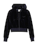 VELOUR ZIP UP HOODIE
