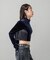 VELOUR HALF ZIP TOP