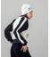 STRIPED SLEEVE COMPACT ZIP UP SWEATSHIRT