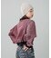 WOVEN CROPPED CREWNECK TOP