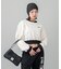 WOVEN CROPPED CREWNECK TOP