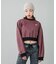 WOVEN CROPPED CREWNECK TOP