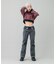WOVEN CROPPED CREWNECK TOP