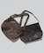 PATCHED LOGO FAUX LEATHER SHOULDER BAG