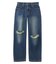 LOW RISE DISTRESSED DENIM PANTS