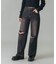LOW RISE DISTRESSED DENIM PANTS