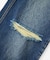 LOW RISE DISTRESSED DENIM PANTS