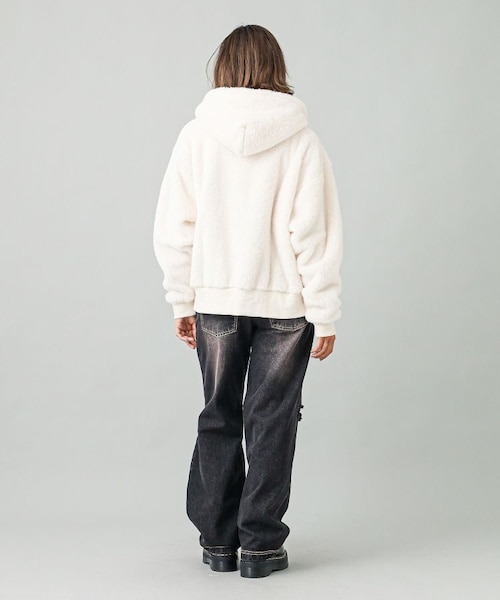 FLUFFY ZIP UP HOODIE｜エックスガールの通販｜&mall（アンド