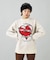 HEART BARBED WIRE JACQUARD KNIT TOP