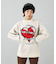 HEART BARBED WIRE JACQUARD KNIT TOP