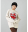 HEART BARBED WIRE JACQUARD KNIT TOP