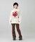 HEART BARBED WIRE JACQUARD KNIT TOP