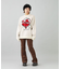 HEART BARBED WIRE JACQUARD KNIT TOP