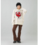 HEART BARBED WIRE JACQUARD KNIT TOP