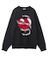 HEART BARBED WIRE JACQUARD KNIT TOP