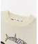 HEART BARBED WIRE JACQUARD KNIT TOP