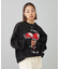 HEART BARBED WIRE JACQUARD KNIT TOP