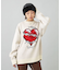 HEART BARBED WIRE JACQUARD KNIT TOP