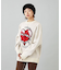 HEART BARBED WIRE JACQUARD KNIT TOP