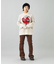 HEART BARBED WIRE JACQUARD KNIT TOP