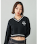 EMBLEM V-NECK KNIT TOP