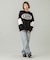 BICOLOR OVAL LOGO JACQUARD KNIT TOP