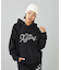 RHINESTONE STAR CURSIVE LOGO SWEAT HOODIE