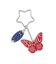 BUTTERFLY AND OVAL LOGO KEY CHARM