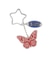 BUTTERFLY AND OVAL LOGO KEY CHARM
