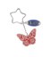 BUTTERFLY AND OVAL LOGO KEY CHARM
