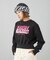 FAUX FUR LOGO COMPACT SWEAT TOP