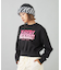 FAUX FUR LOGO COMPACT SWEAT TOP