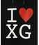 I LOVE XG LOGO SWEAT HOODIE