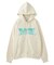 FAUX FUR LOGO ZIP UP SWEAT HOODIE