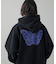 BUTTERFLY PATCH OVERSIZED SWEAT HOODIE