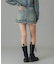 LOW RISE DENIM MINI SKIRT