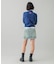 LOW RISE DENIM MINI SKIRT