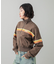 STRIPED COMPACT SWEAT TRACK TOP