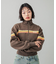 STRIPED COMPACT SWEAT TRACK TOP