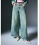 LOW RISE OVERDYED DENIM PANTS