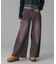 LOW RISE OVERDYED DENIM PANTS