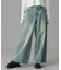 LOW RISE OVERDYED DENIM PANTS