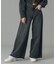 LOW RISE OVERDYED DENIM PANTS
