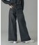 LOW RISE OVERDYED DENIM PANTS