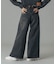 LOW RISE OVERDYED DENIM PANTS