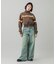 LOW RISE OVERDYED DENIM PANTS