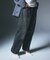 LOGO PATCH WIDE TAPERED DENIM PANTS