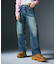 LOGO PATCH WIDE TAPERED DENIM PANTS