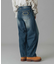 LOGO PATCH WIDE TAPERED DENIM PANTS